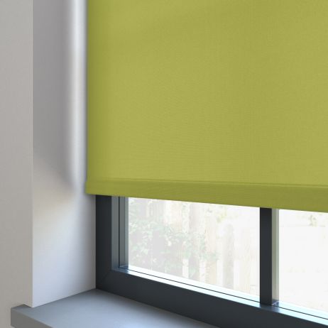 Elektrisch Rolgordijn - Splash gras groen gemaakt van Polyester in de kleur Groen