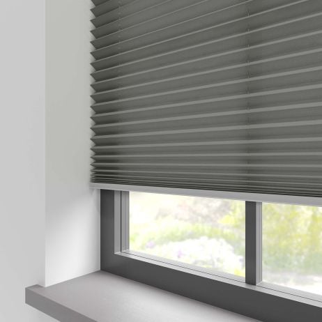 Scandi Charcoal - Pleated gemaakt van Polyester in de kleur Grijs/Zilver