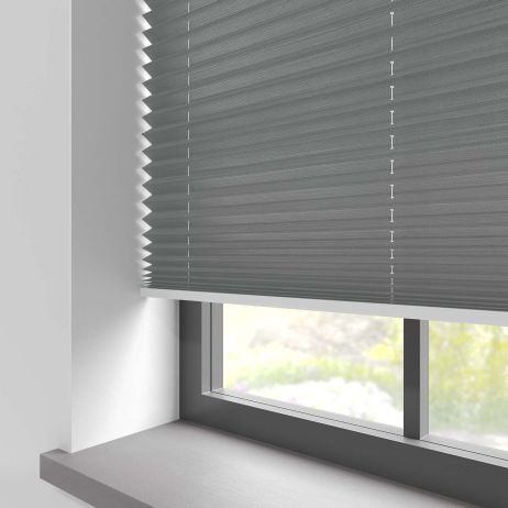 Hamilton Graphite - Pleated gemaakt van Polyester in de kleur Grijs/Zilver