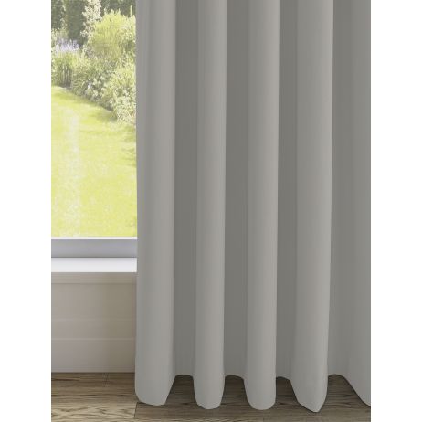 ZumÃ© gordijn - Lichtgrijs met Wave plooi gemaakt van Polyester in de kleur Grijs/Zilver