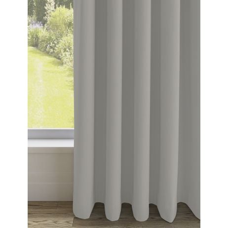 ZumÃ© ringgordijn - Lichtgrijs met ringen gemaakt van Polyester in de kleur Grijs/Zilver