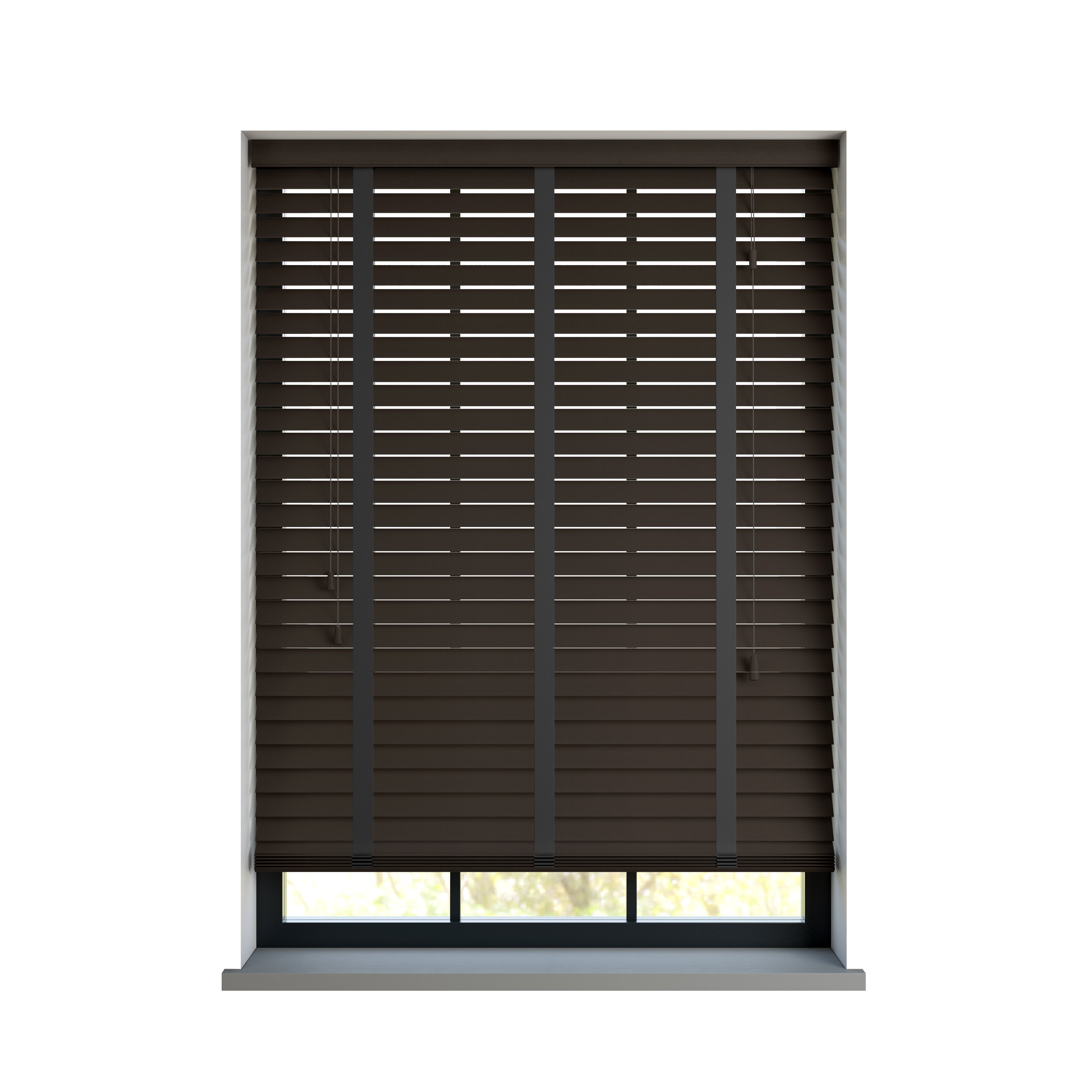 Decora Sunwood houten jaloezie met koord - wenge - Fabric code incorrect