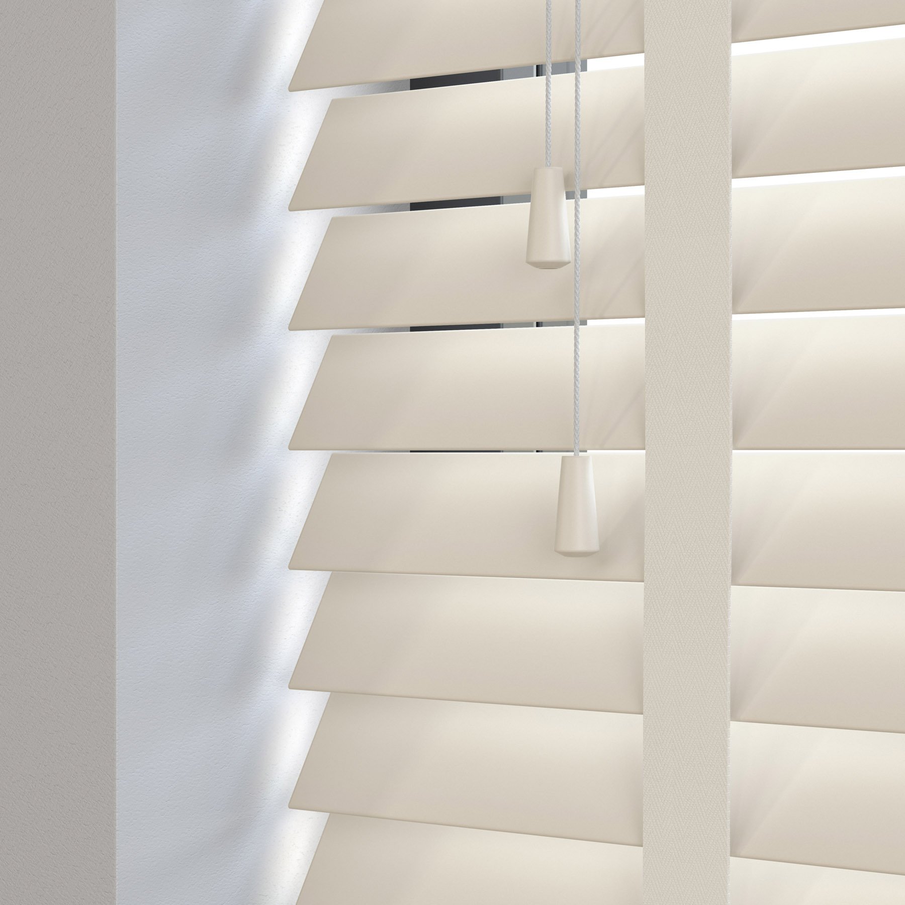 Decora Baseline houten jaloezie met ladderband - roomwit
