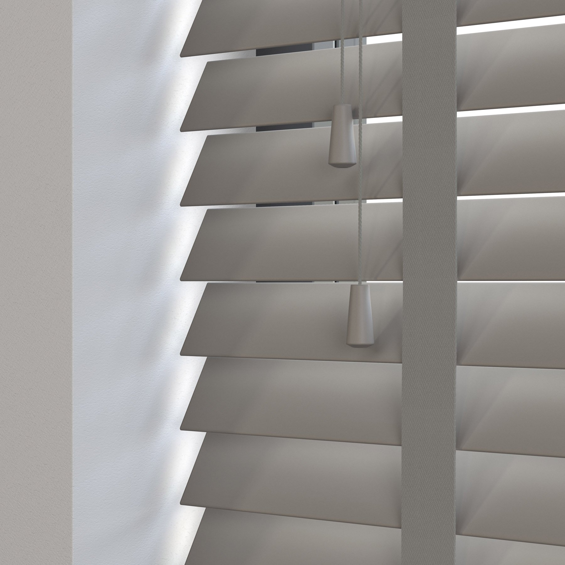 Decora Sunwood PVC jaloezie met ladderband - donkergrijs