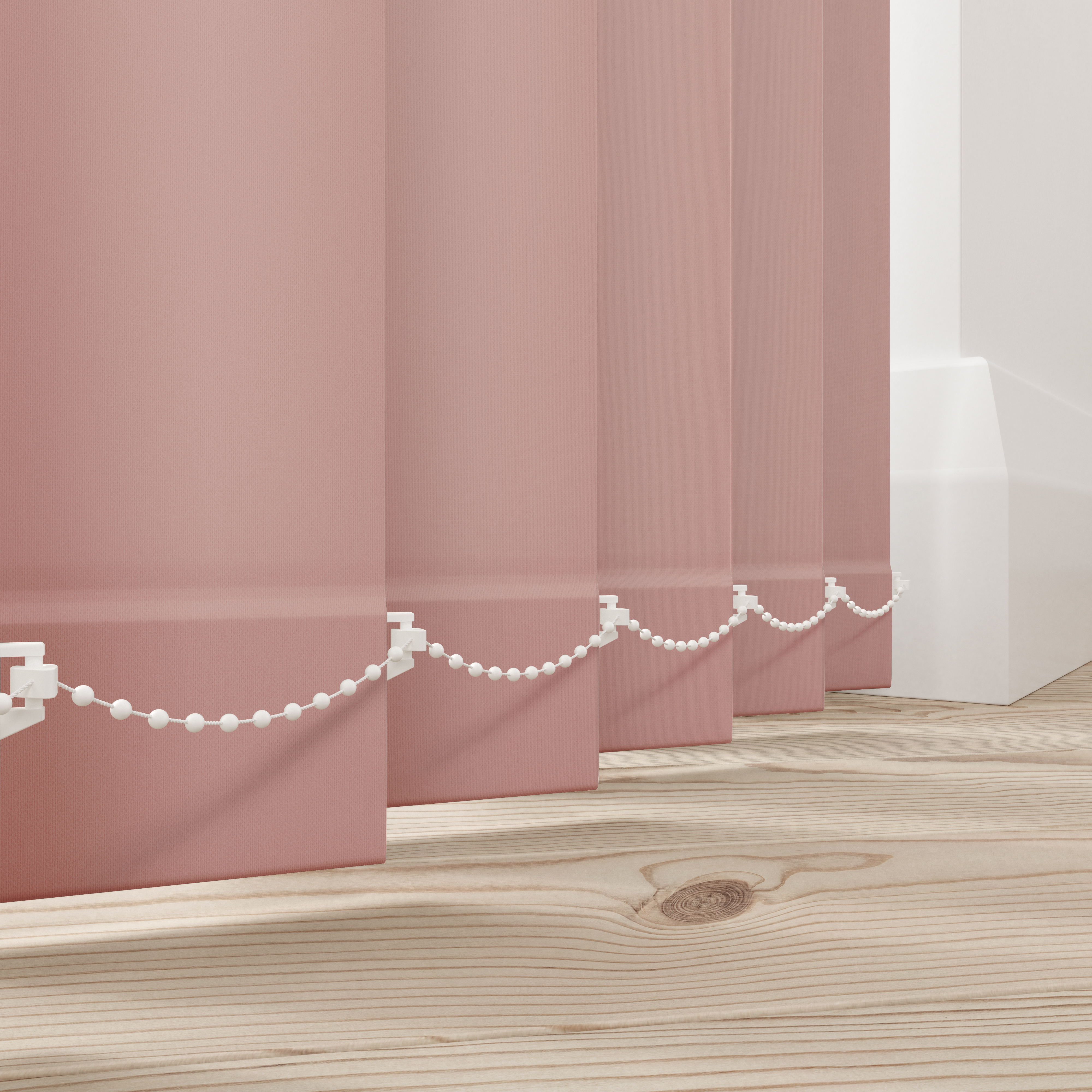 Verticale lamellen - Splash zacht roze