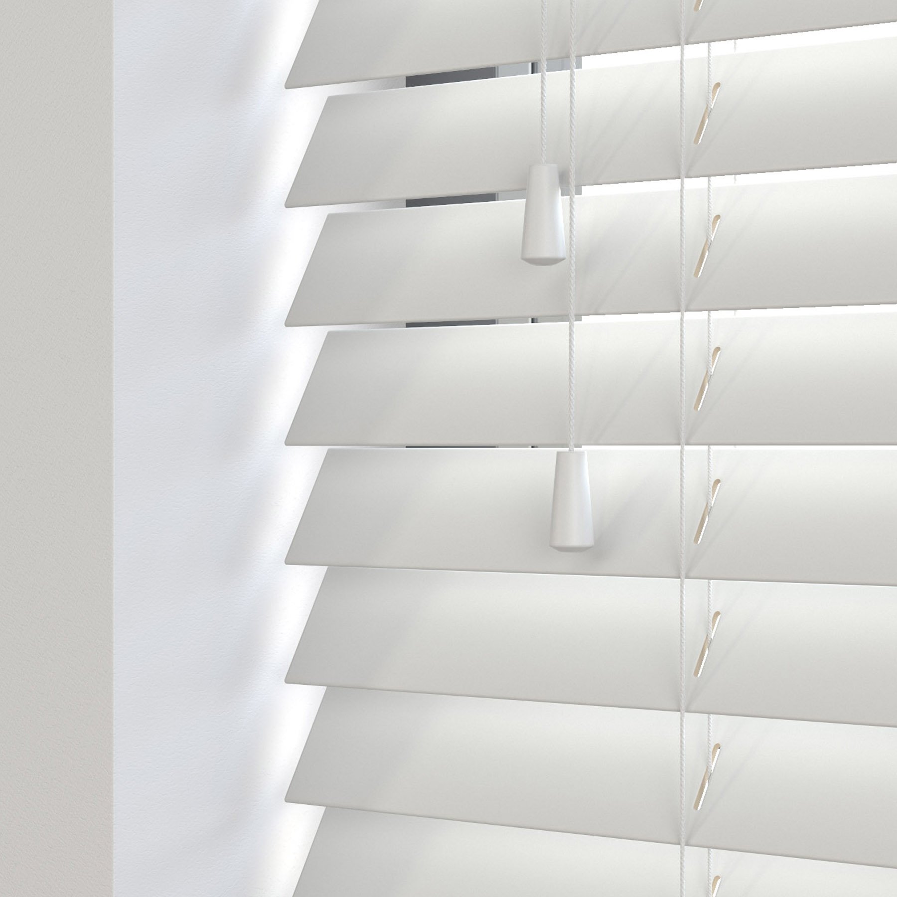 Decora Sunwood PVC jaloezie met koord - wit