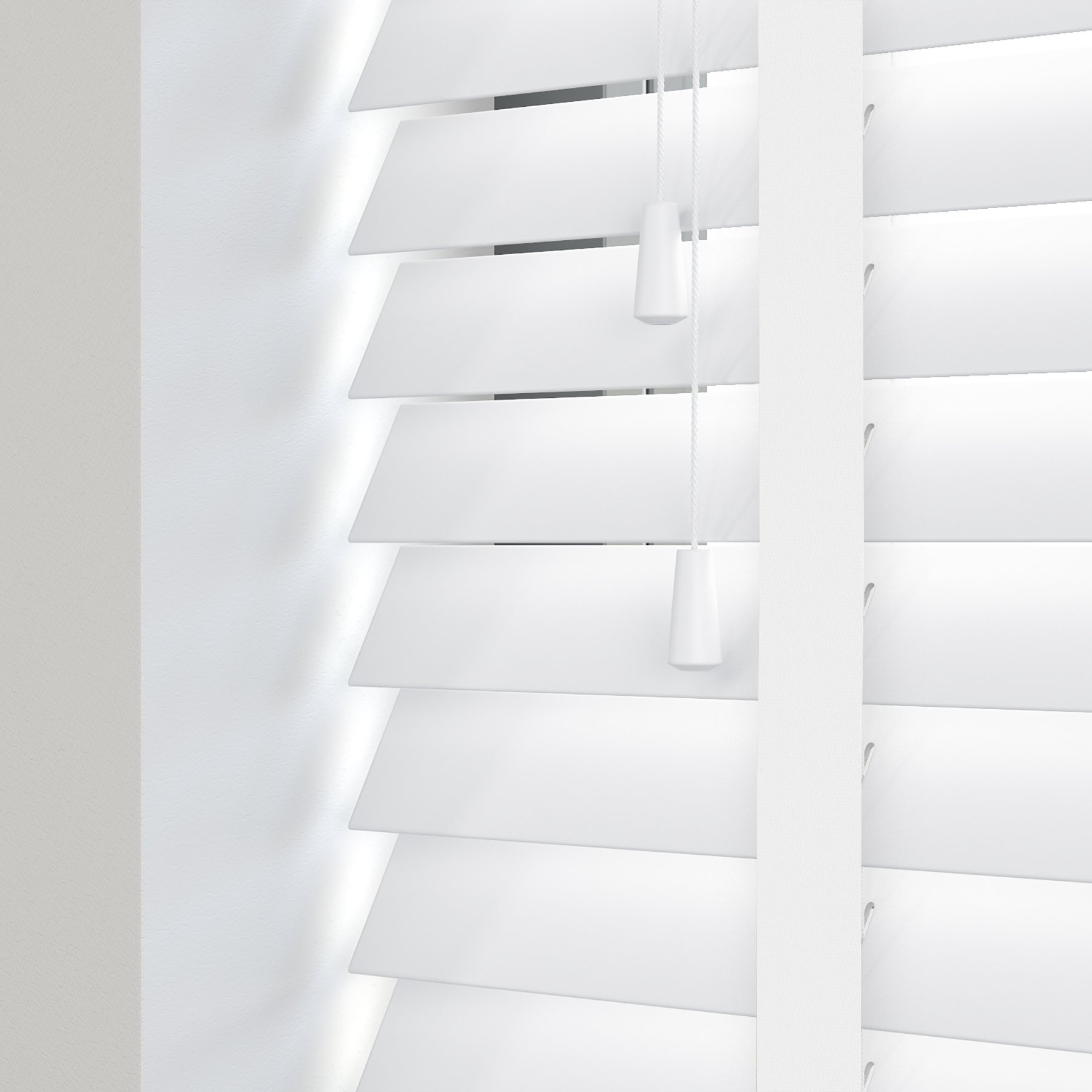 Decora Sunwood PVC jaloezie met ladderband - wit
