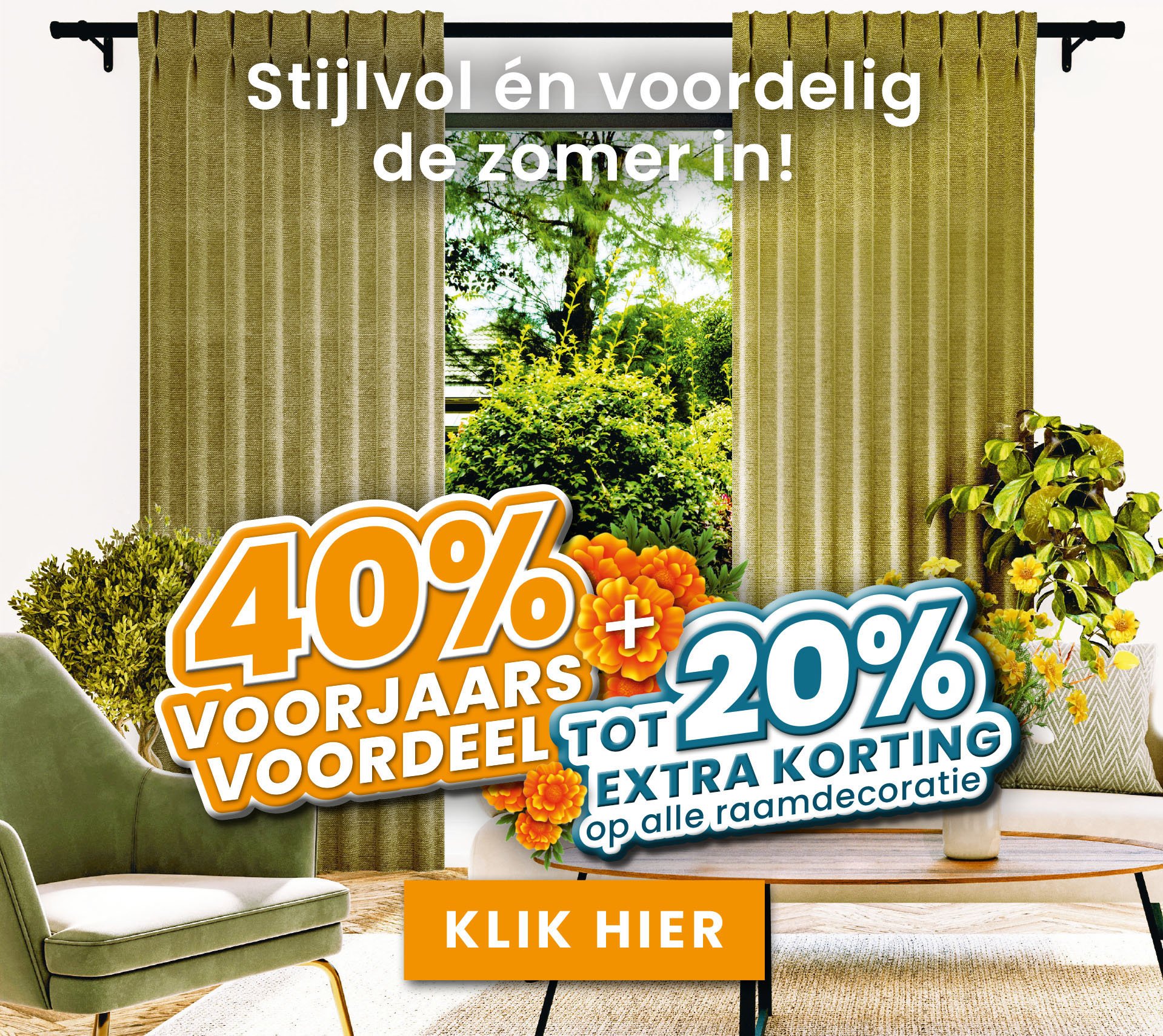 Korting op raamdecoratie