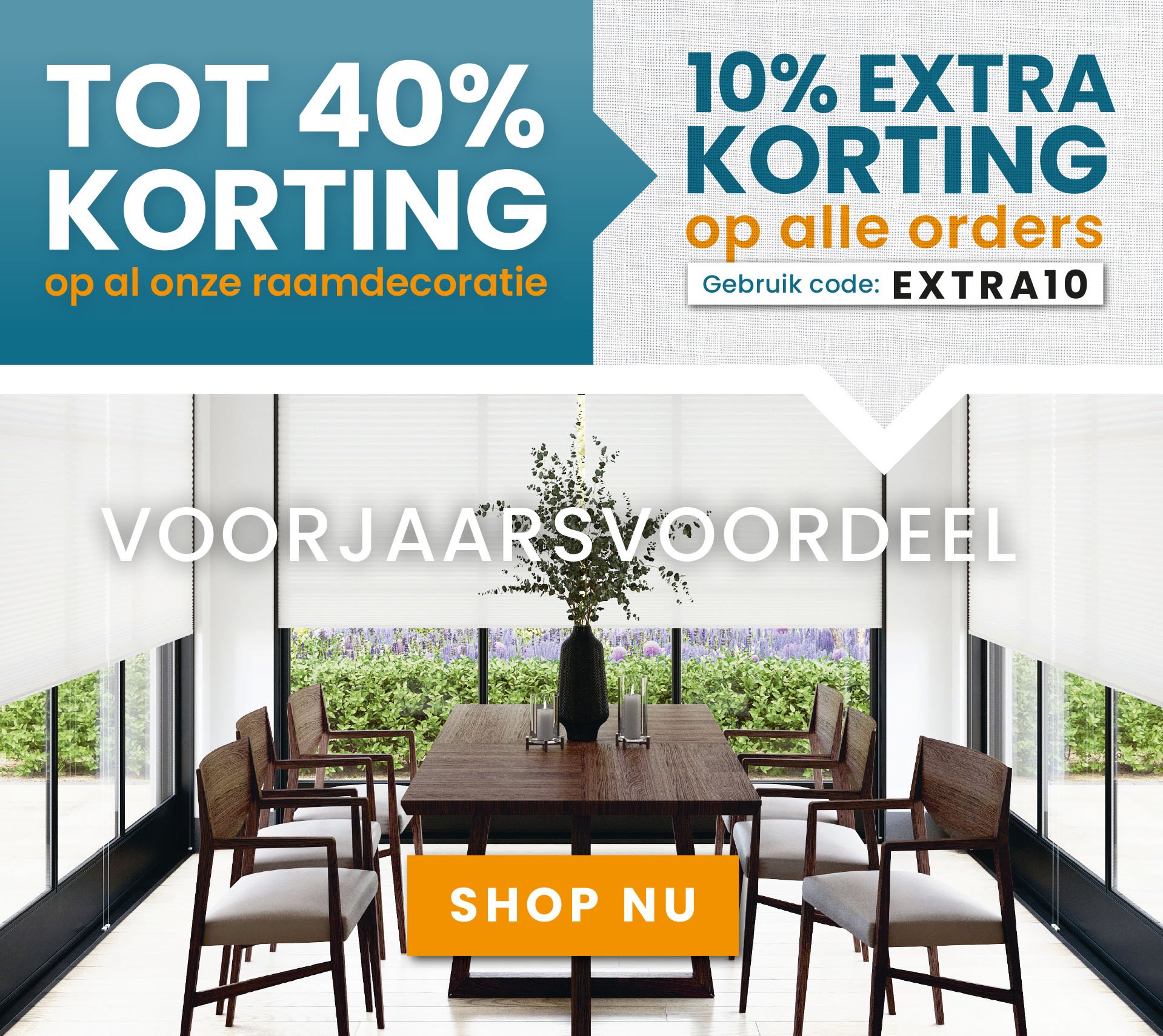Korting op raamdecoratie